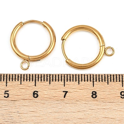 304 Stainless Steel Hoop Earring Findings STAS-B095-01G-1