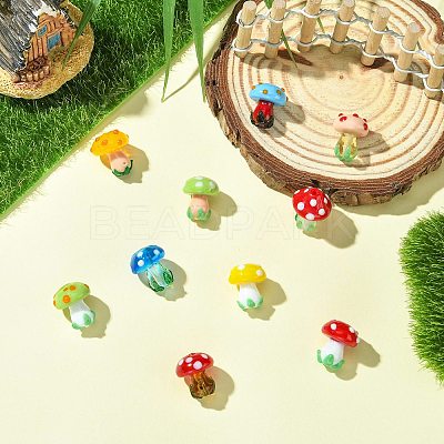 10Pcs 10 Colors Handmade Lampwork Beads LAMP-CJ0002-81-1