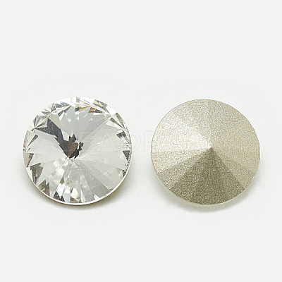 Pointed Back Glass Rhinestone Cabochons RGLA-T086-12mm-01-1