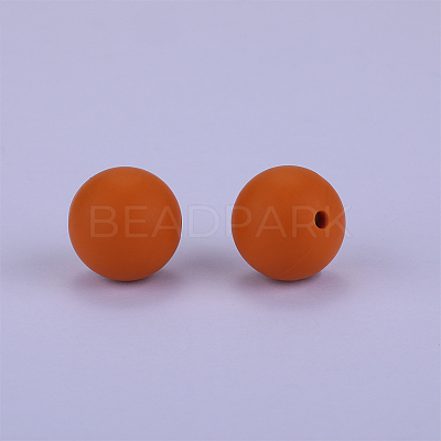 Round Silicone Focal Beads SI-JX0046A-73-1