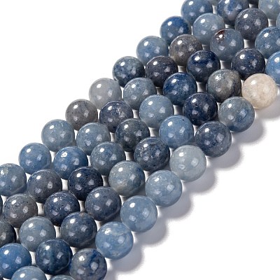 Dyed & Heated Natural Blue Aventurine Beads X1-G-F380-8mm-1