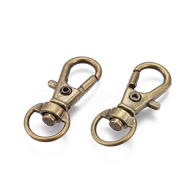 Alloy Swivel Lobster Claw Clasps IFIN-E548Y-AB-1