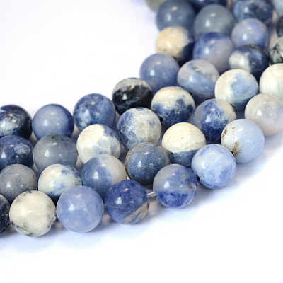 Natural Sodalite Round Bead Strands X-G-E334-10mm-08-1