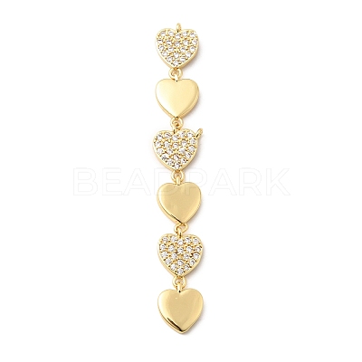 Brass Micro Pave Cubic Zirconia Big Pendants KK-C164-01F-G-1
