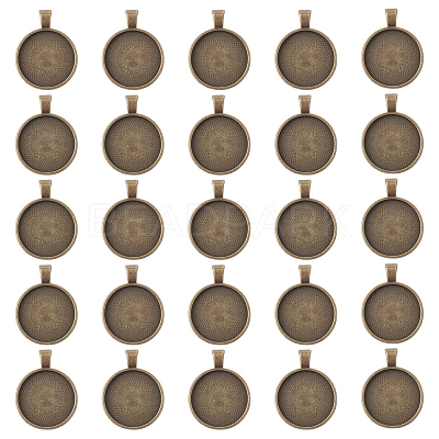 Alloy Pendant Cabochon Settings PALLOY-YW0001-69AB-1