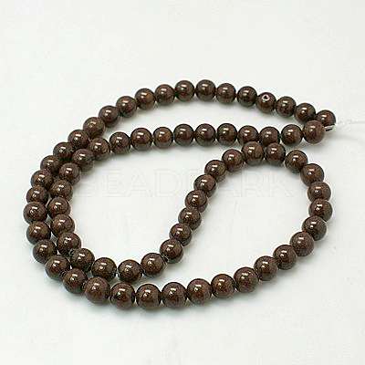 Natural Mashan Jade Round Beads Strands X-G-D263-4mm-XS14-1