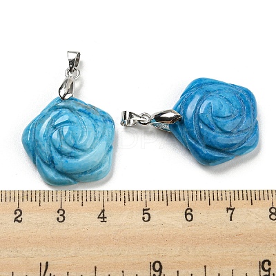 Natural Mixed Stone Carved Pendants G-I319-02P-A-1