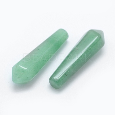 Natural Green Aventurine Pointed Beads G-E490-C10-1
