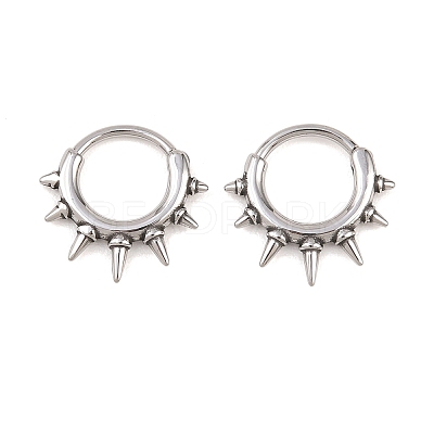 Spiked 316 Stainless Steel Cartilage Earrings AJEW-C044-15AS-1
