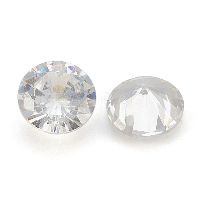 Cubic Zirconia Pointed Back Pendants X-ZIRC-N037-6mm-01-1