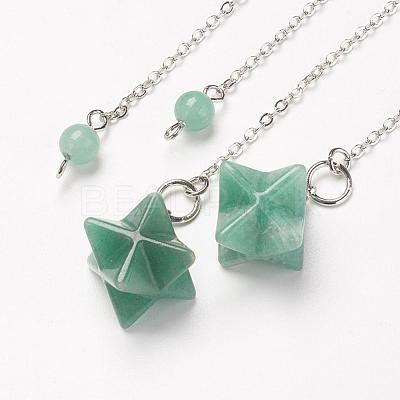 Chakra Natural Green Aventurine Dowsing Pendulums G-F516-01F-1
