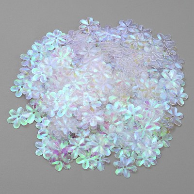 Rainbow Iridescent PVC Paillette/Sequins Beads KY-WH0046-100C-1