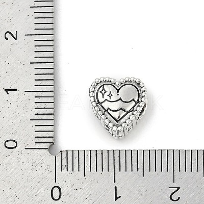 925 Sterling Silver European Beads STER-R005-02AS-11-1