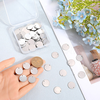 100Pcs 304 Stainless Steel Charms FIND-SP0002-45-1