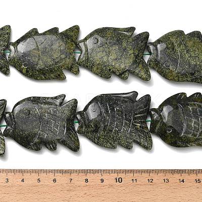 Natural Serpentine Green Lace Stone Beads Strands GG-CBACC04-01-1
