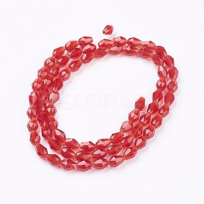Glass Beads Strands GLAA-R024-6x4mm-14-1