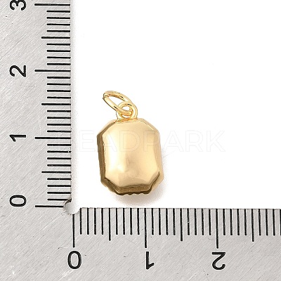 Brass Micro Pave Cubic Zirconia and Glass Pendants KK-N289-14G-01-1
