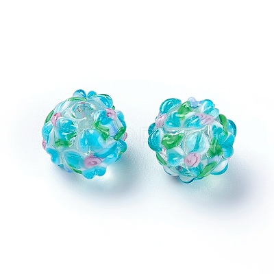 Handmade Bumpy Lampwork Beads LAMP-E021-07A-1
