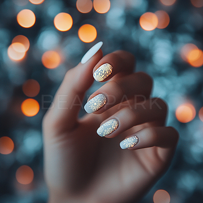 Stainless Steel DIY Nail Art Templates MRMJ-WH0092-042-1