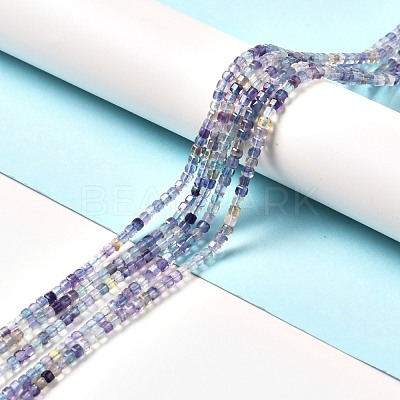 Natural Fluorite Beads Strands G-D467-A03-1