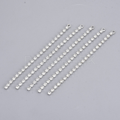Brass Rhinestone Cup Chains Tassel Big Pendants KK-R129-10S-1