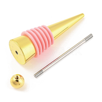 DIY Beadable Alloy Red Wine Stopper AJEW-Z016-03B-G-1