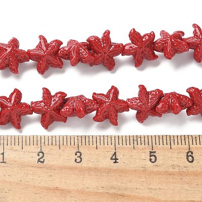 Synthetic Coral Dyed Carved Beads Strands CORA-K009-06A-03-1