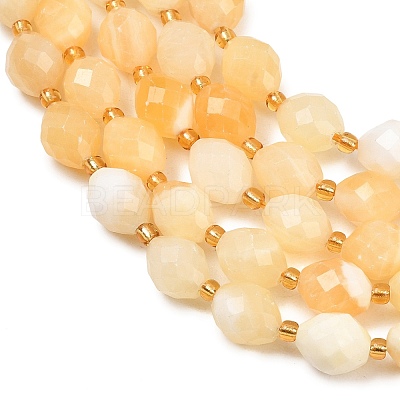 Natural Yellow Jade Beads Strands GG-CBA702E-B01-1