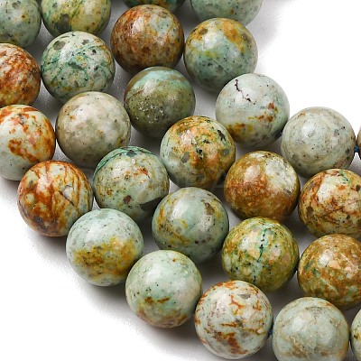 Natural Peruvian Turquoise(Jasper) Beads Strands G-T150-A01-10mm-1