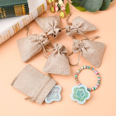 Burlap Packing Pouches Drawstring Bags ABAG-Q050-7x9-01-1