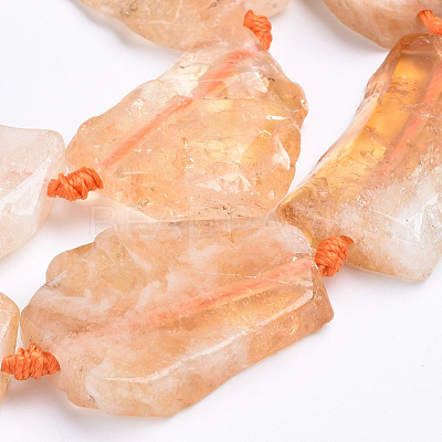 Natural Citrine Beads Strands G-S268-07-1