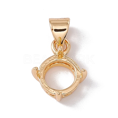 Brass Pendant Cabochon Settings KK-E066-03G-01-1