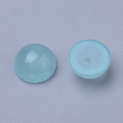 Natural White Jade Cabochons G-R416-6mm-07-1