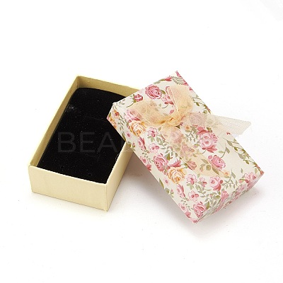 Flower Pattern Cardboard Jewelry Packaging Box X2-CBOX-L007-003C-1