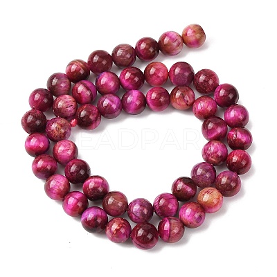 Grade B Natural Tiger Eye Beads Strands G-F591-18-8mm-05-01-1