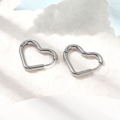 201 Stainless Steel Hoop Earrings EJEW-Z137-02P-02-1