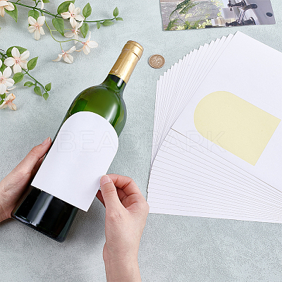 Wine Blank Adhesive Label DIY-WH0060-63A-01-1