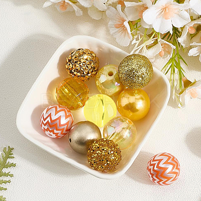 20Pcs 10 Styles Acrylic & Resin Beads Sets DIY-PA0001-02D-1