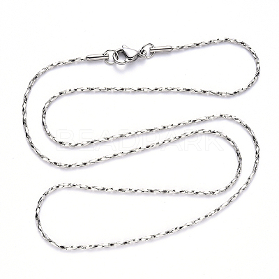 Non-Tarnish 304 Stainless Steel Boston Link Chain Necklace NJEW-S420-006C-P-1