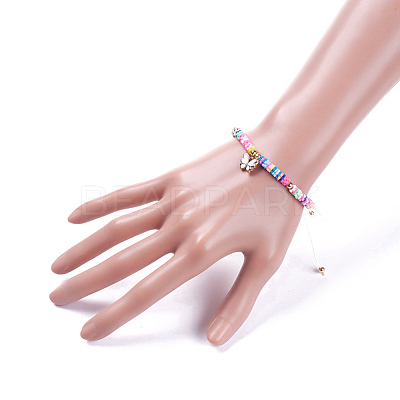Adjustable Nylon Cord Braided Bead Bracelets BJEW-JB05100-05-1