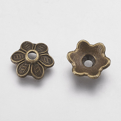 Tibetan Style Caps TIBEB-EA494Y-AB-LF-1