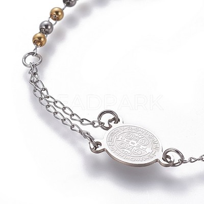 201 Stainless Steel Charm Bracelets BJEW-P258-15-1