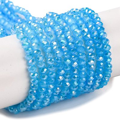 Baking Electroplate Glass Beads Strands X-DGLA-A039-J4mm-B12-1