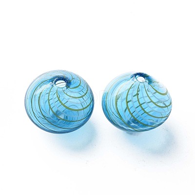 Transparent Handmade Blown Glass Globe Beads GLAA-T012-45-1
