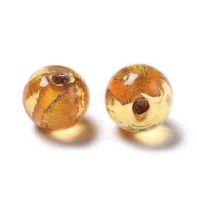 Handmade Silver Foil Glass Beads SLR12MM19Y-1