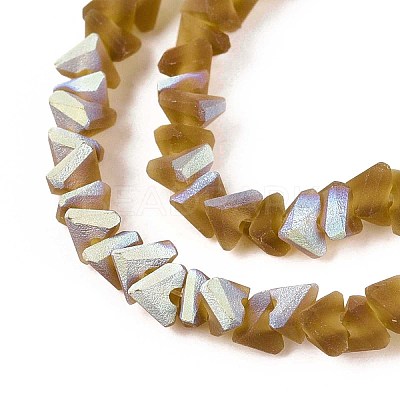 Frosted Transparent Glass Beads Strands GLAA-N054-4mm-05-1