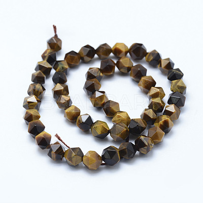 Natural Tiger Eye Beads Strands G-F523-45-8mm-1