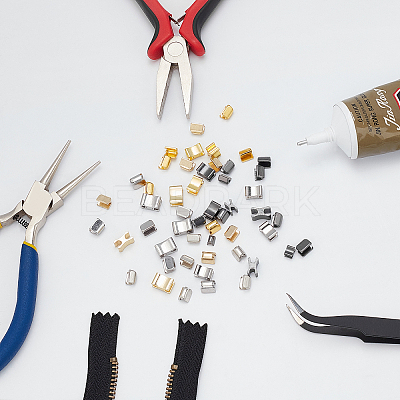 Brass Zipper Top Stops FIND-BC0001-56-1