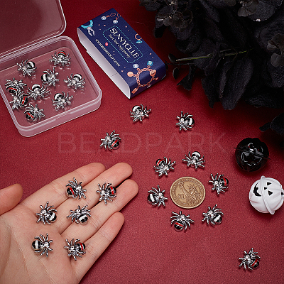 32Pcs 2 Colors Alloy Rhinestone Slide Charms FIND-SC0010-38-1