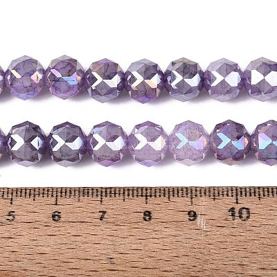 Anti-Tarnish Electroplate Glass Beads Strands GLAA-N064-10mm-13-1